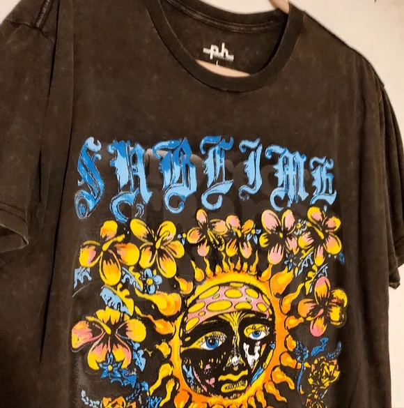 PH Phluid Project Sublime Tshirt Cotton Tee Distressed Size Large Unisex NWOT‎ - Picture 2 of 10